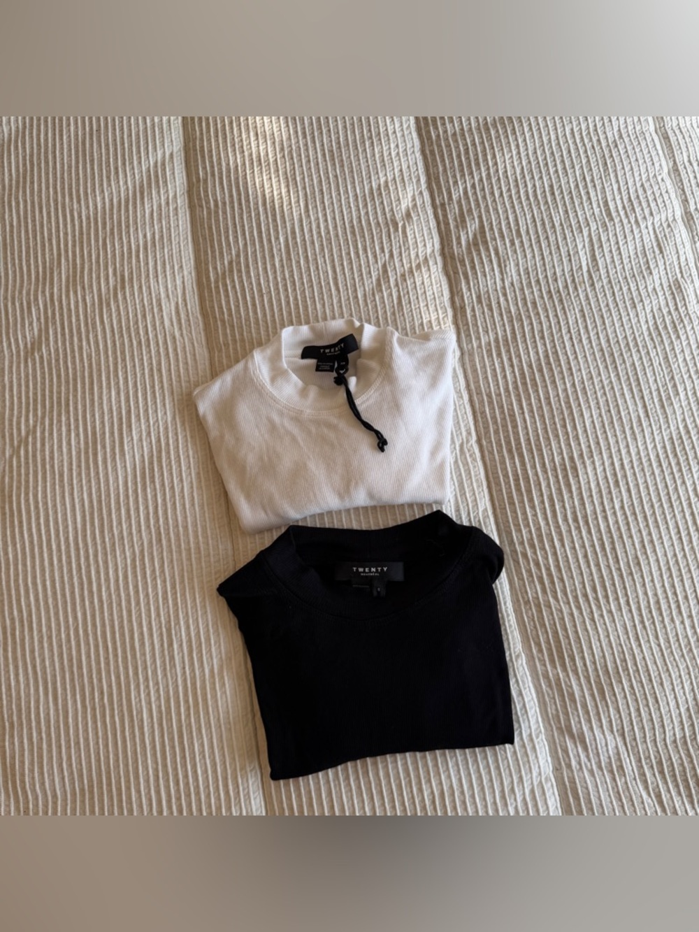 2 TWENTY Montreal Ribbed Crop Tees (White & Black $118)